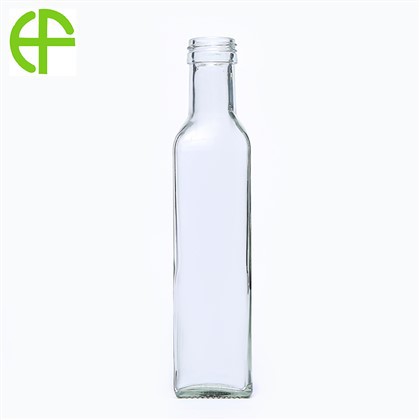 250ml Botol Kaca Minyak Zaitun Putih Square